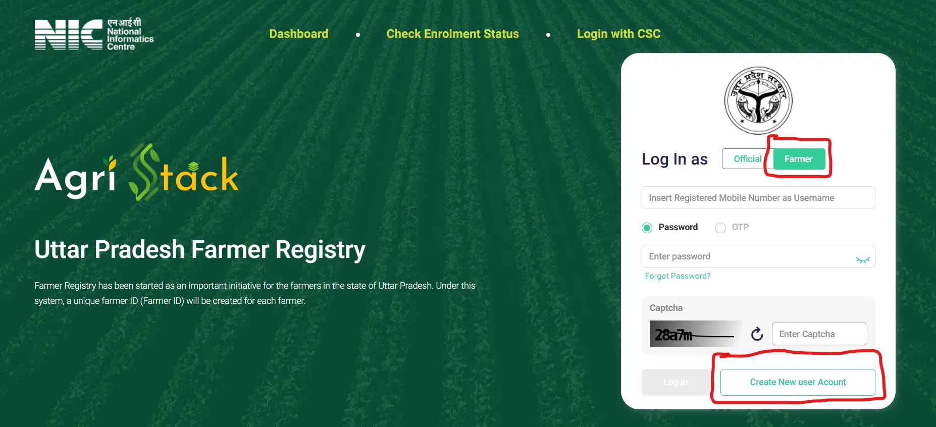 Farmer Registry portal