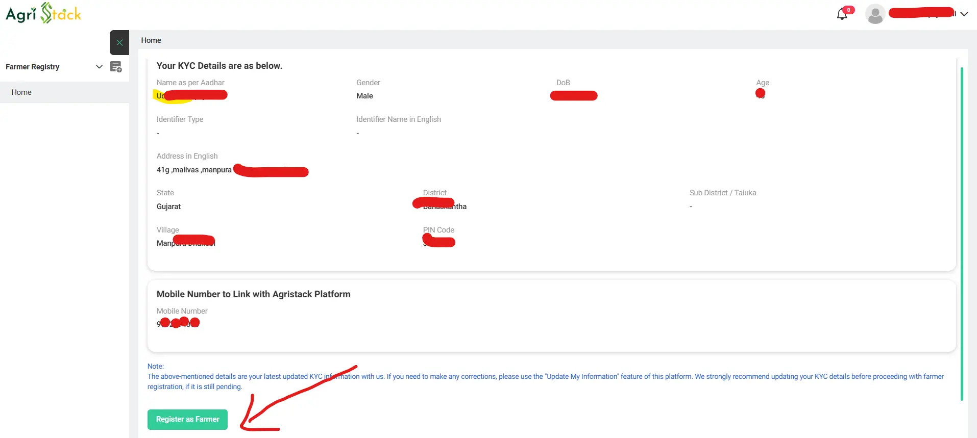 Agristack Register as a Farmer