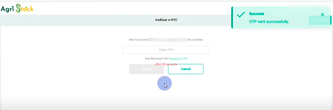 Agri stack aadhar ekyc